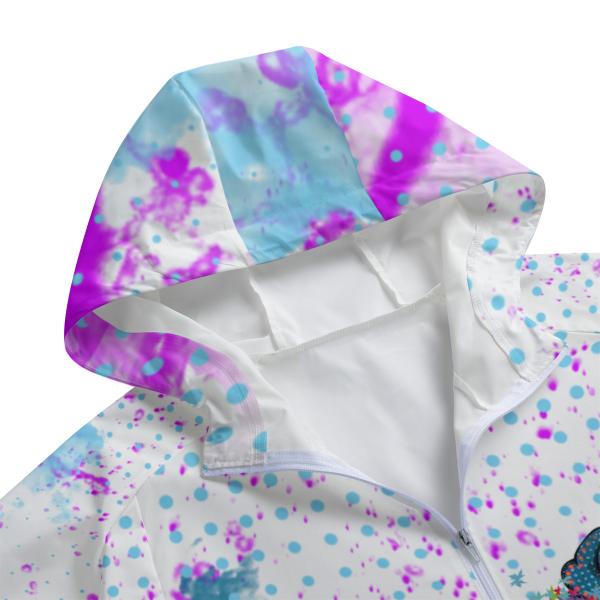 Leichte Regenjacke Boogie - Popart Hundemotiv, 100 % Polyester, Unisex, Staffordshire, AmStaff, Staff, Pitbull, Pit, SOKA, Listenhund